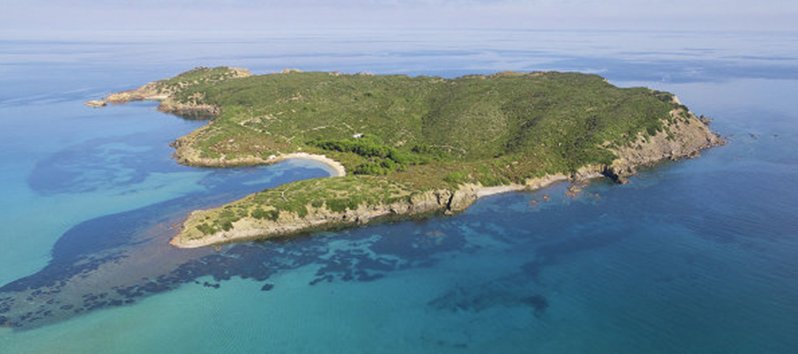 El paraíso está a 200 metros de Menorca, Isla Colom
