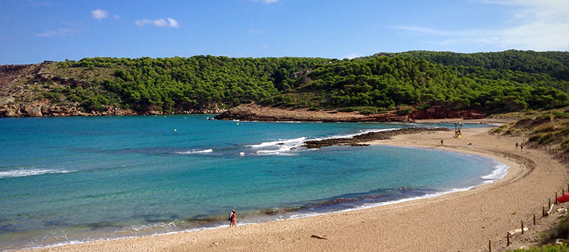 beaches in the Balearic Islands to practice mud therapy, Algaiarens Beach (Menorca)